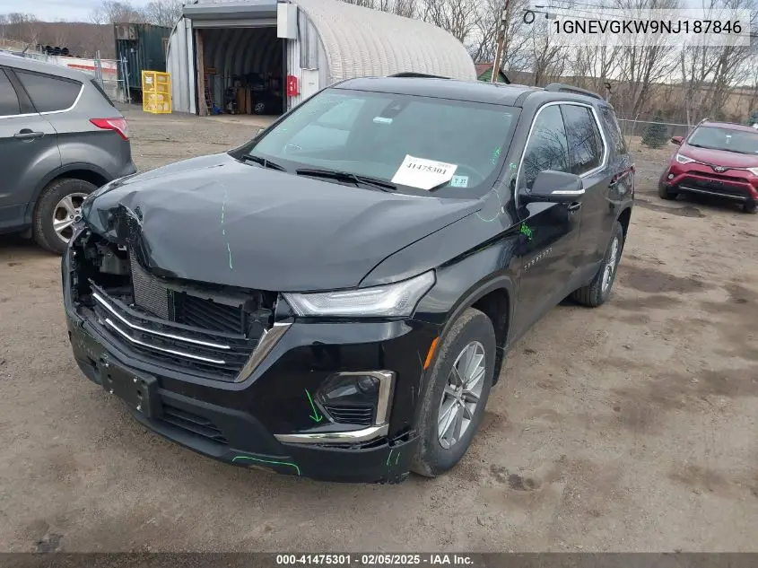 2022 Chevrolet Traverse Awd Lt Cloth VIN: 1GNEVGKW9NJ187846 Lot: 41475301