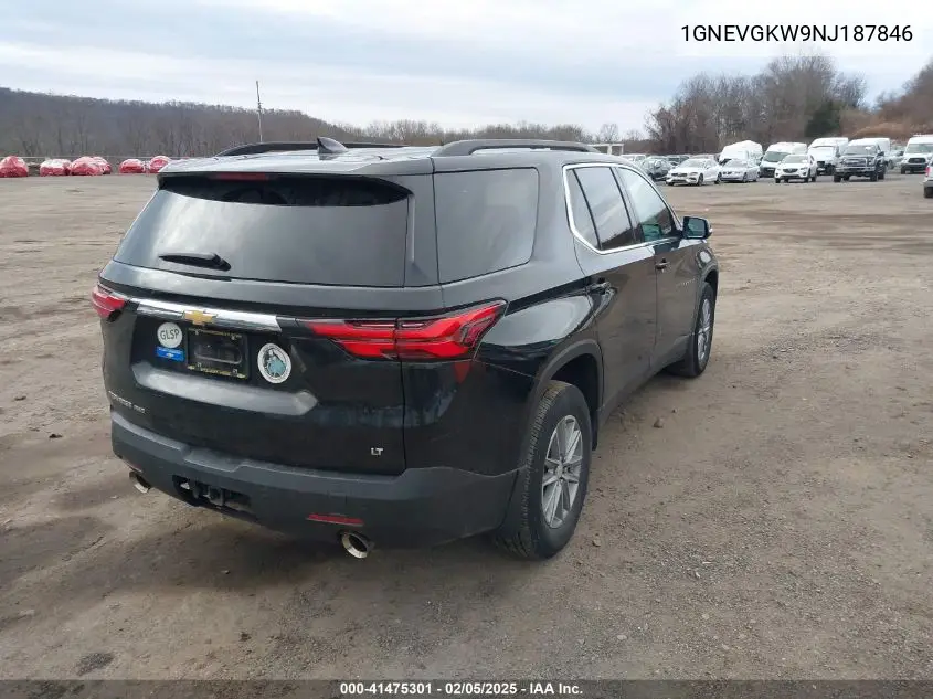 2022 Chevrolet Traverse Awd Lt Cloth VIN: 1GNEVGKW9NJ187846 Lot: 41475301