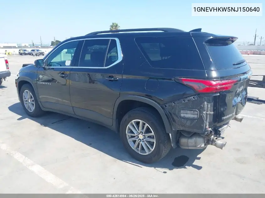 2022 Chevrolet Traverse Awd Lt Leather VIN: 1GNEVHKW5NJ150640 Lot: 42614984