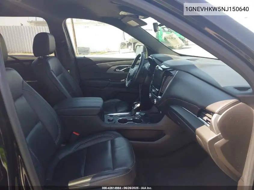 2022 Chevrolet Traverse Awd Lt Leather VIN: 1GNEVHKW5NJ150640 Lot: 42614984