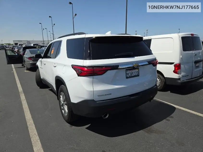 2022 Chevrolet Traverse Fwd Lt Leather VIN: 1GNERHKW7NJ177665 Lot: 42619548