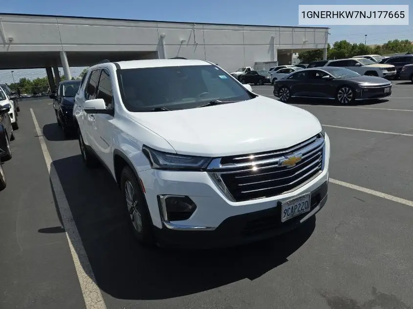 2022 Chevrolet Traverse Fwd Lt Leather VIN: 1GNERHKW7NJ177665 Lot: 42619548