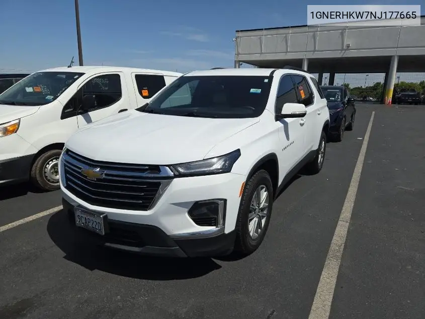 2022 Chevrolet Traverse Fwd Lt Leather VIN: 1GNERHKW7NJ177665 Lot: 42619548