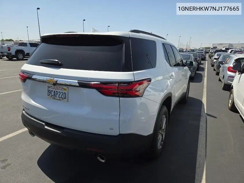 2022 Chevrolet Traverse Fwd Lt Leather VIN: 1GNERHKW7NJ177665 Lot: 42619548