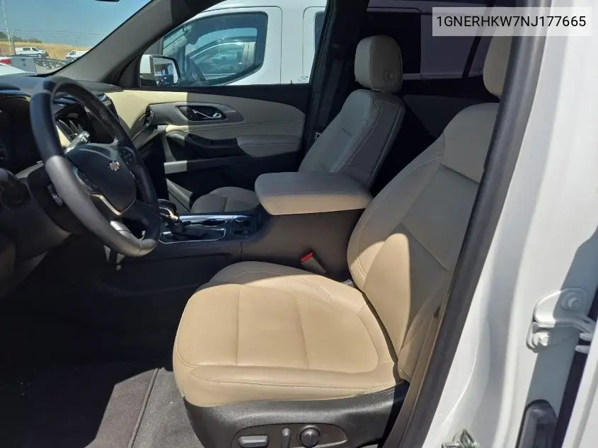 2022 Chevrolet Traverse Fwd Lt Leather VIN: 1GNERHKW7NJ177665 Lot: 42619548