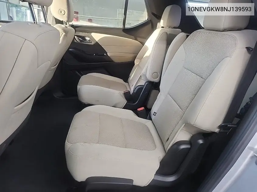 2022 Chevrolet Traverse Lt VIN: 1GNEVGKW8NJ139593 Lot: 42620034