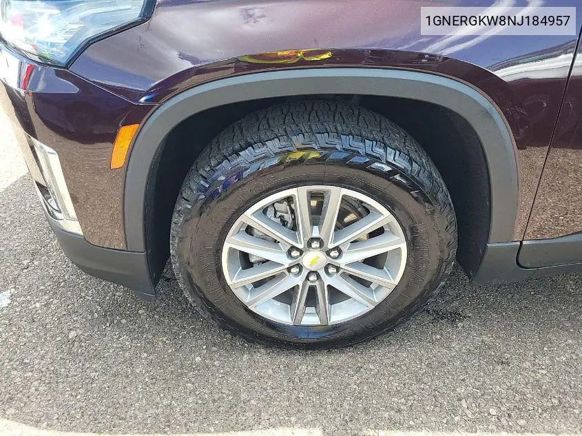 2022 Chevrolet Traverse Lt VIN: 1GNERGKW8NJ184957 Lot: 42621025