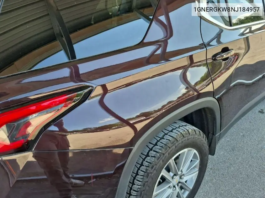 2022 Chevrolet Traverse Lt VIN: 1GNERGKW8NJ184957 Lot: 42621025