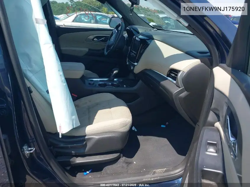 2022 Chevrolet Traverse Awd Ls VIN: 1GNEVFKW9NJ175920 Lot: 42777843