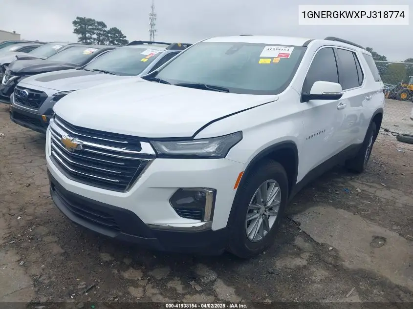 2023 Chevrolet Traverse Fwd Lt Cloth VIN: 1GNERGKWXPJ318774 Lot: 41938154