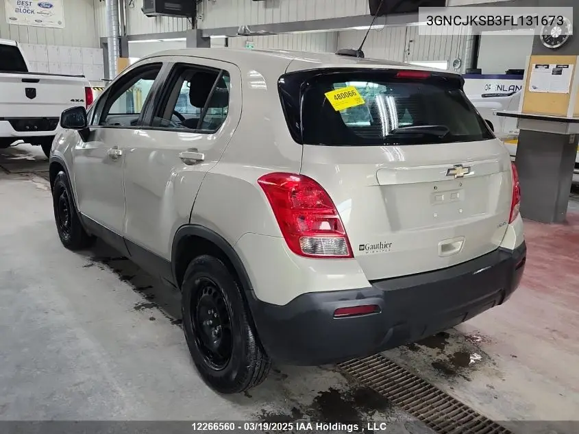 2015 Chevrolet Trax Ls VIN: 3GNCJKSB3FL131673 Lot: 12266560