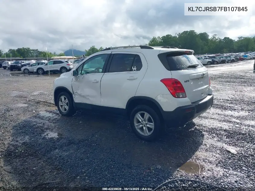 2015 Chevrolet Trax Lt VIN: KL7CJRSB7FB107845 Lot: 42235028