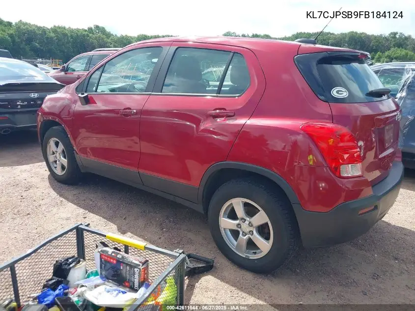 2015 Chevrolet Trax 1Ls VIN: KL7CJPSB9FB184124 Lot: 42611544