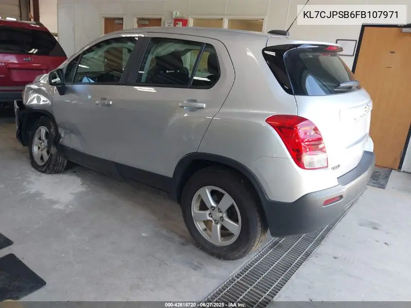 2015 Chevrolet Trax 1Ls VIN: KL7CJPSB6FB107971 Lot: 42618720