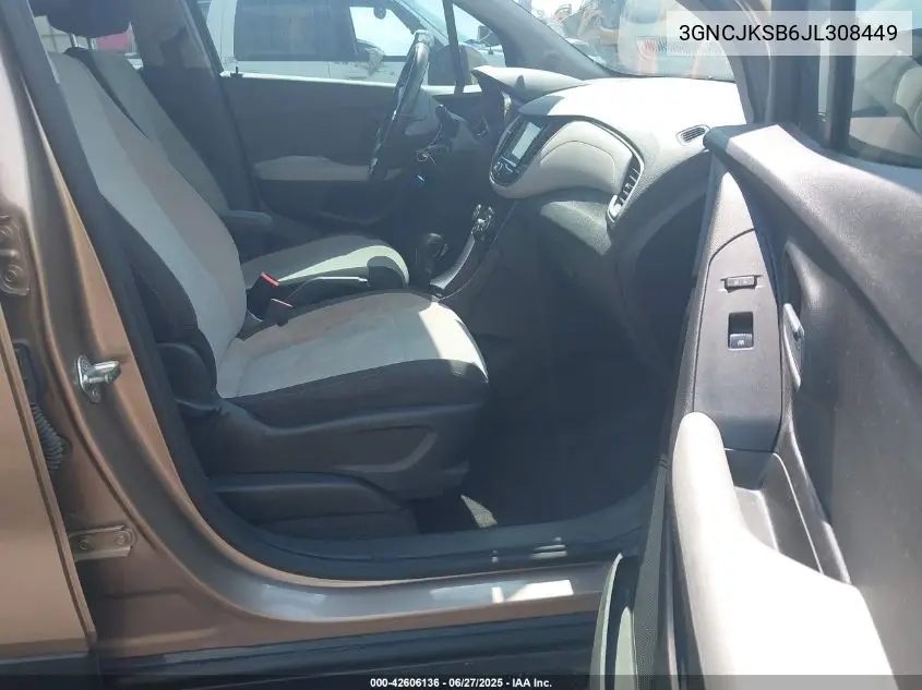 2018 Chevrolet Trax Ls VIN: 3GNCJKSB6JL308449 Lot: 42606136