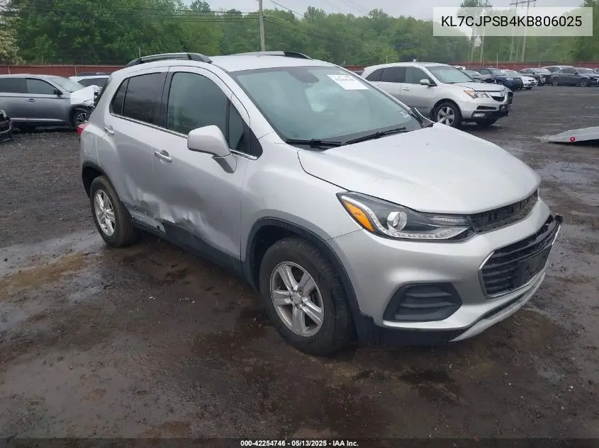 2019 Chevrolet Trax Lt VIN: KL7CJPSB4KB806025 Lot: 42254746