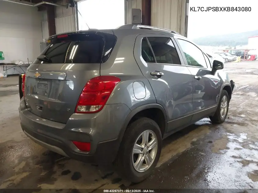 2019 Chevrolet Trax Lt VIN: KL7CJPSBXKB843080 Lot: 42257371