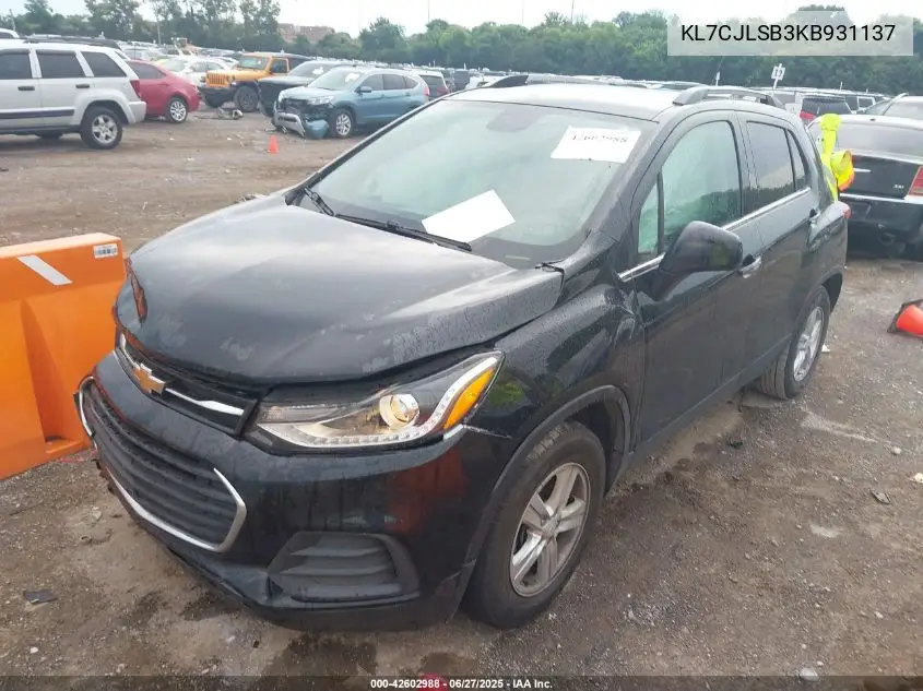 2019 Chevrolet Trax Lt VIN: KL7CJLSB3KB931137 Lot: 42602988