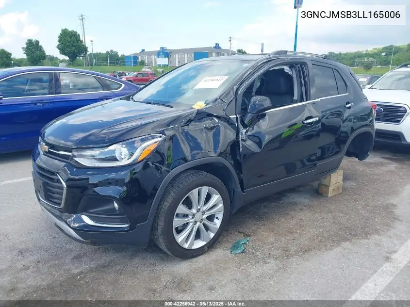 2020 Chevrolet Trax Fwd Premier VIN: 3GNCJMSB3LL165006 Lot: 42256942