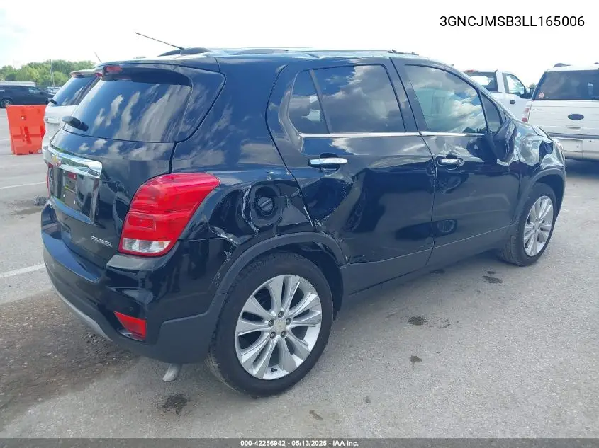 2020 Chevrolet Trax Fwd Premier VIN: 3GNCJMSB3LL165006 Lot: 42256942