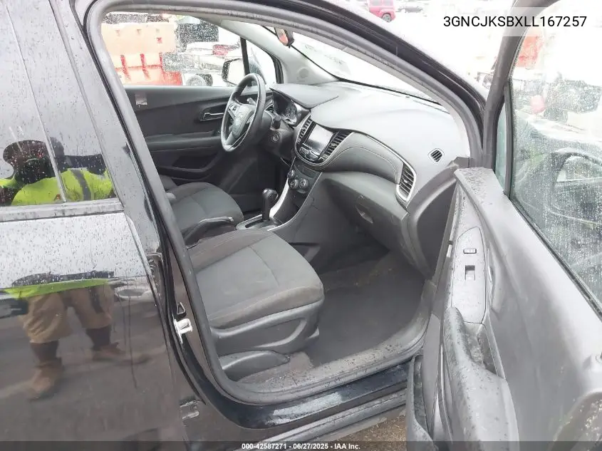 2020 Chevrolet Trax Fwd Ls VIN: 3GNCJKSBXLL167257 Lot: 42587271
