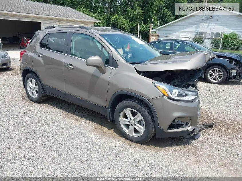 2020 Chevrolet Trax Fwd Lt VIN: KL7CJLSB8LB347169 Lot: 42612333