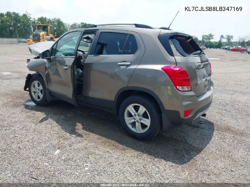 2020 Chevrolet Trax Fwd Lt VIN: KL7CJLSB8LB347169 Lot: 42612333