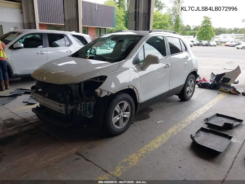 2020 Chevrolet Trax Fwd Lt VIN: KL7CJLSB4LB072996 Lot: 42620515