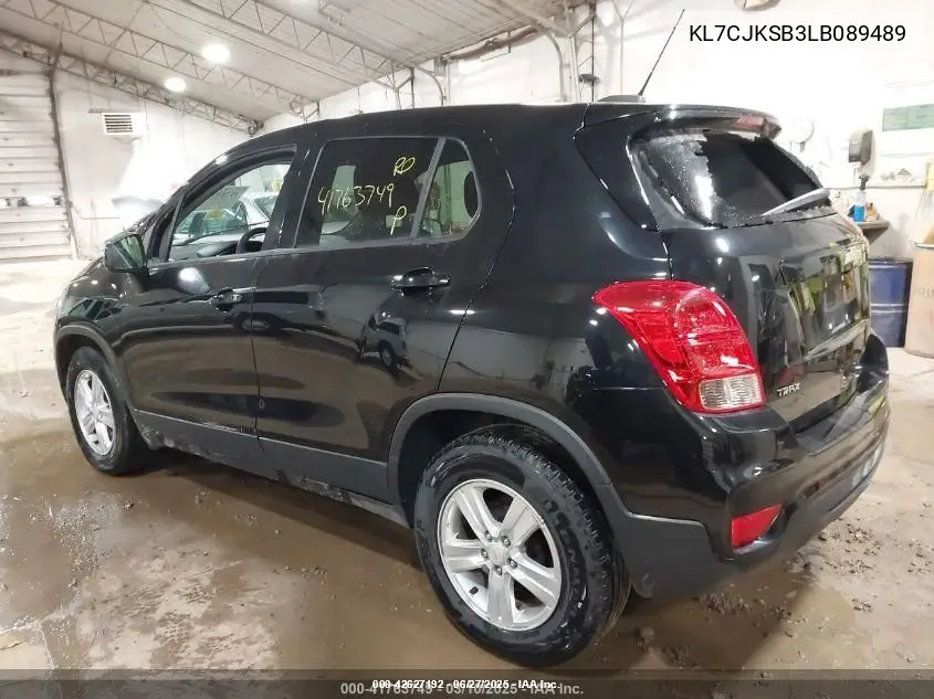 2020 Chevrolet Trax Fwd Ls VIN: KL7CJKSB3LB089489 Lot: 42627192
