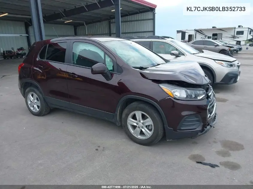 kl7cjksb0lb352733 KL7CJKSB0LB352733 2020 Chevrolet Trax Fwd Ls