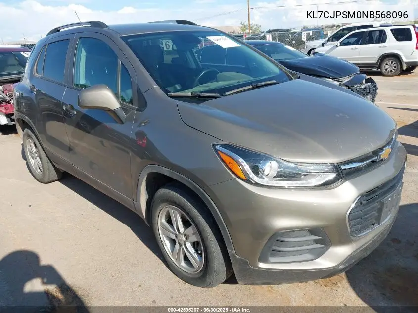 2022 Chevrolet Trax Awd Lt VIN: KL7CJPSM0NB568096 Lot: 42595207