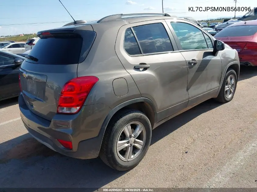2022 Chevrolet Trax Awd Lt VIN: KL7CJPSM0NB568096 Lot: 42595207