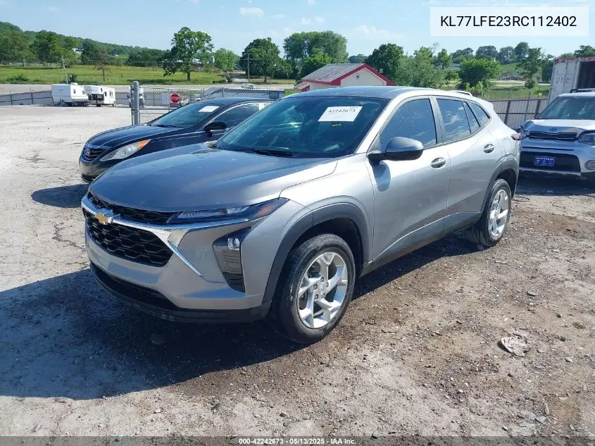 2024 Chevrolet Trax Fwd Sp VIN: KL77LFE23RC112402 Lot: 42242673