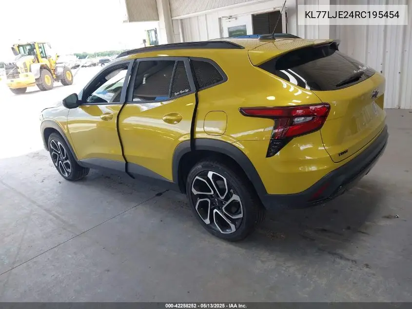 2024 Chevrolet Trax Fwd 2Rs VIN: KL77LJE24RC195454 Lot: 42258252