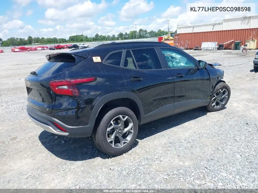 2025 Chevrolet Trax Fwd Lt VIN: KL77LHEP0SC098598 Lot: 42252907