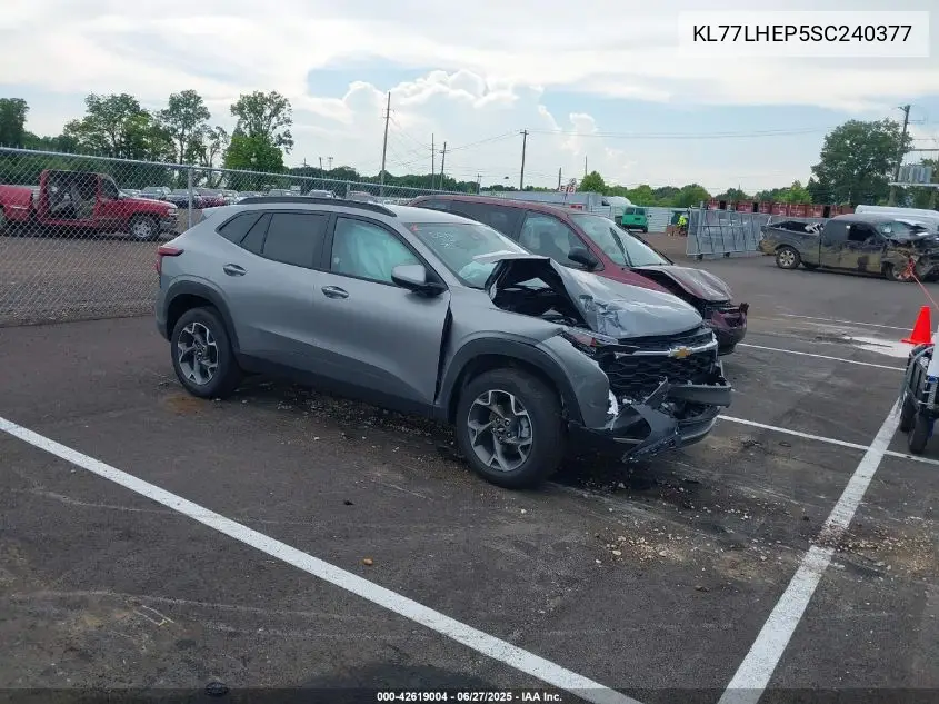 2025 Chevrolet Trax Fwd Lt VIN: KL77LHEP5SC240377 Lot: 42619004