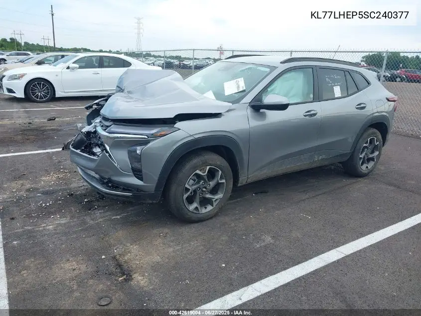 2025 Chevrolet Trax Fwd Lt VIN: KL77LHEP5SC240377 Lot: 42619004