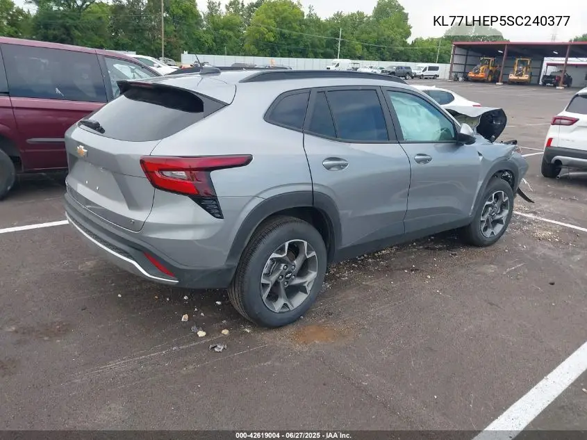 2025 Chevrolet Trax Fwd Lt VIN: KL77LHEP5SC240377 Lot: 42619004