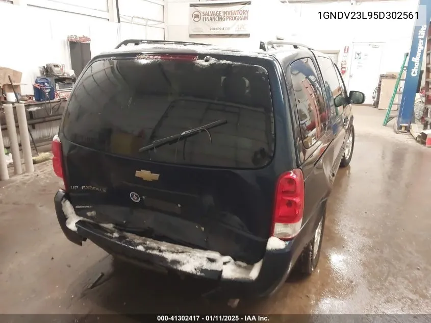 2005 Chevrolet Uplander Ls VIN: 1GNDV23L95D302561 Lot: 41302417