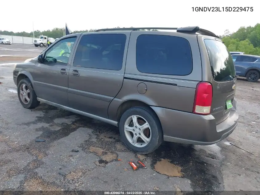 2005 Chevrolet Uplander Ls VIN: 1GNDV23L15D229475 Lot: 42066274