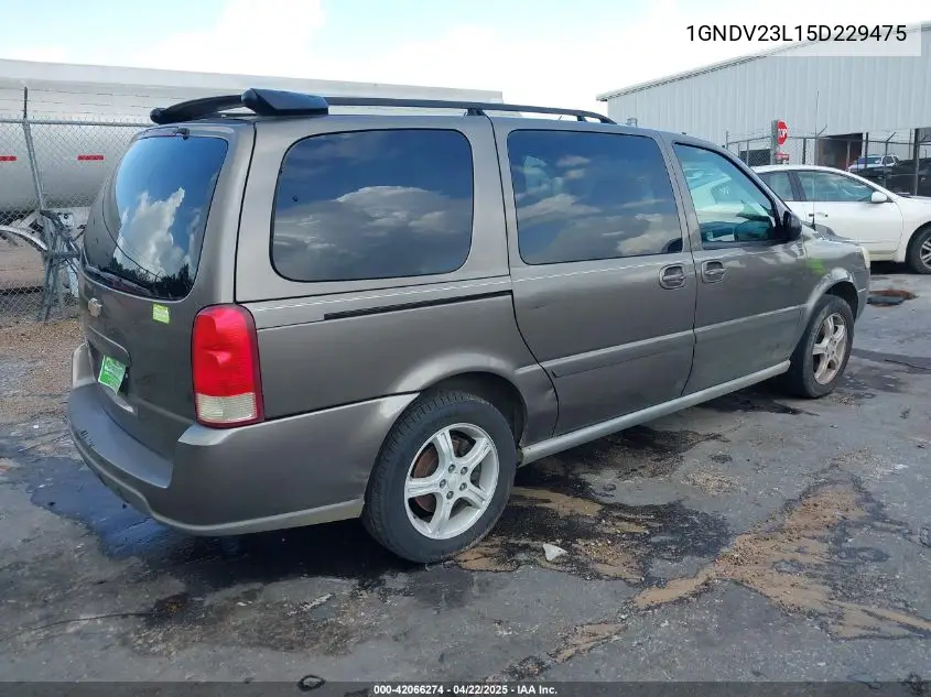 2005 Chevrolet Uplander Ls VIN: 1GNDV23L15D229475 Lot: 42066274