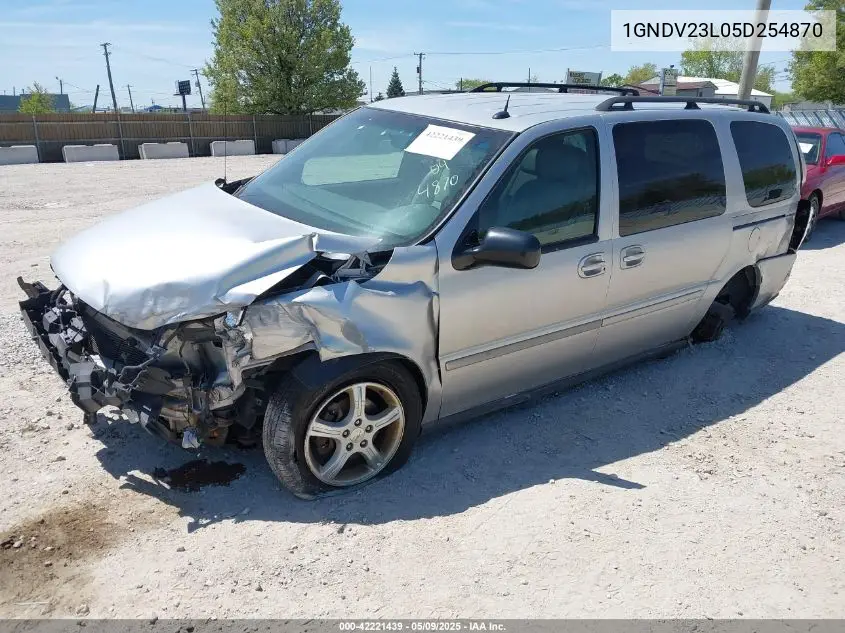 2005 Chevrolet Uplander Ls VIN: 1GNDV23L05D254870 Lot: 42221439