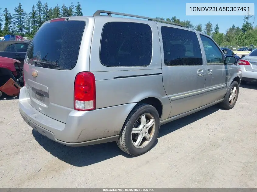 2005 Chevrolet Uplander Ls VIN: 1GNDV23L65D307491 Lot: 42449700