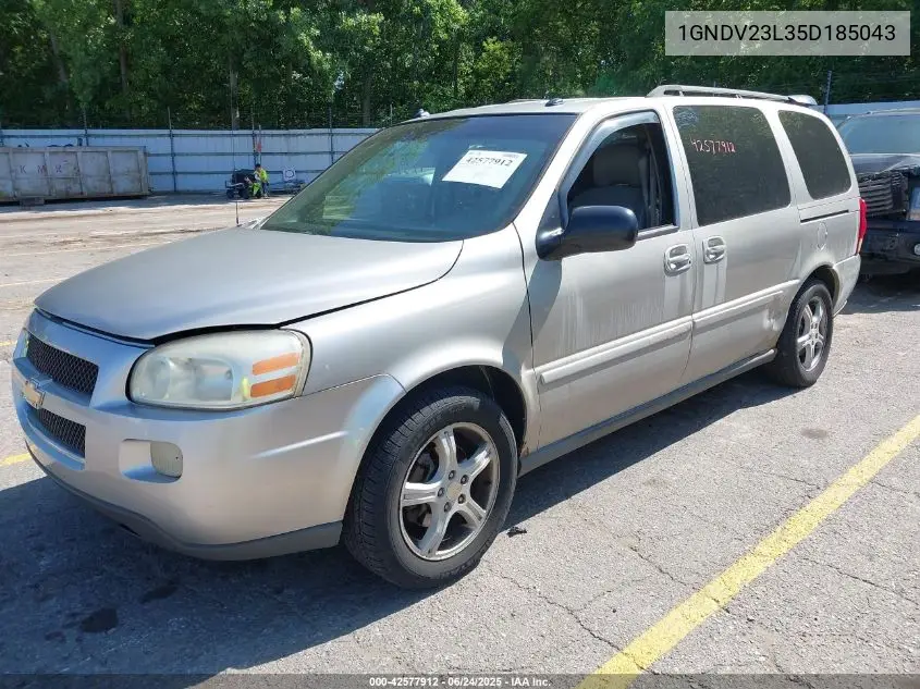 2005 Chevrolet Uplander Ls VIN: 1GNDV23L35D185043 Lot: 42577912