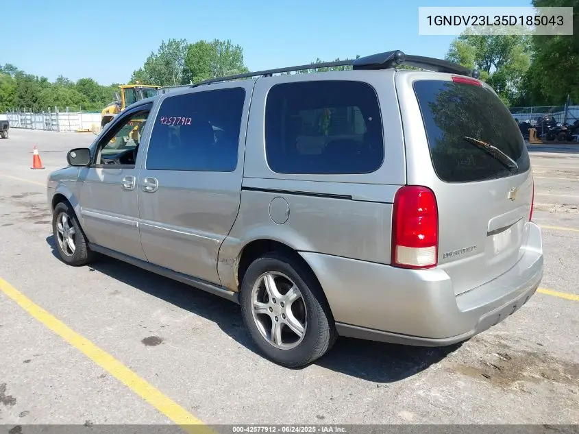 2005 Chevrolet Uplander Ls VIN: 1GNDV23L35D185043 Lot: 42577912