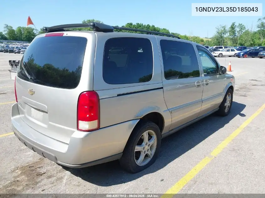 2005 Chevrolet Uplander Ls VIN: 1GNDV23L35D185043 Lot: 42577912