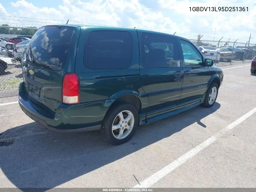 2005 Chevrolet Uplander VIN: 1GBDV13L95D251361 Lot: 42688634