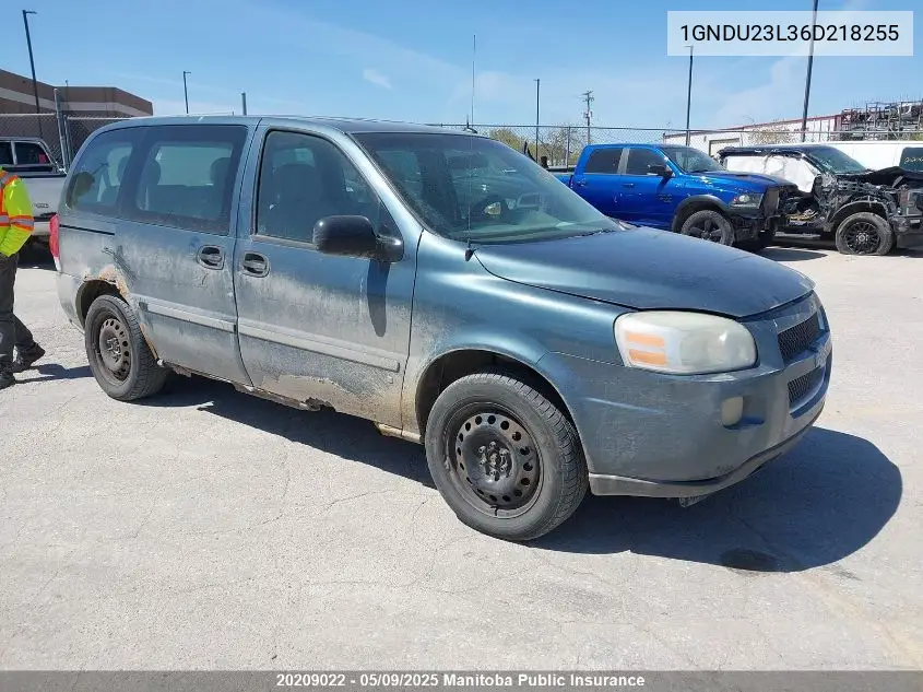 2006 Chevrolet Uplander Ls VIN: 1GNDU23L36D218255 Lot: 20209022