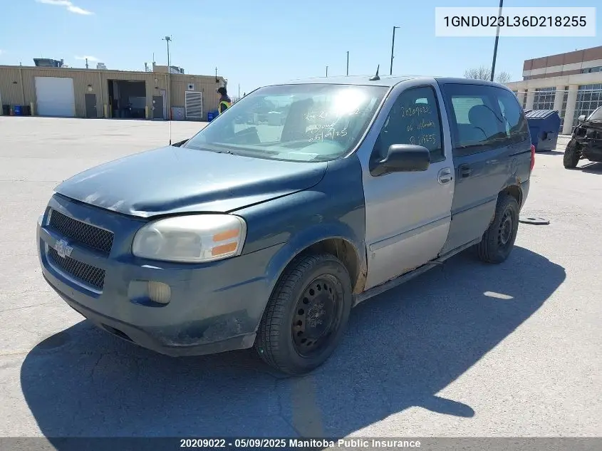 2006 Chevrolet Uplander Ls VIN: 1GNDU23L36D218255 Lot: 20209022