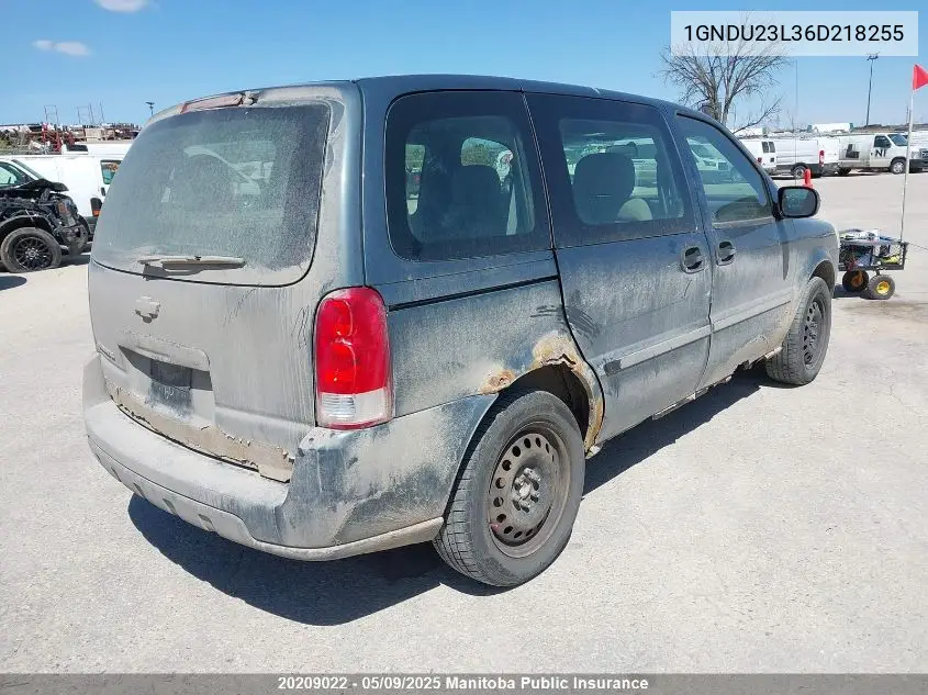 2006 Chevrolet Uplander Ls VIN: 1GNDU23L36D218255 Lot: 20209022